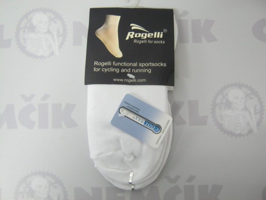 Ponožky ROGELLI Coolmax, bílé 40/43, 2 páry