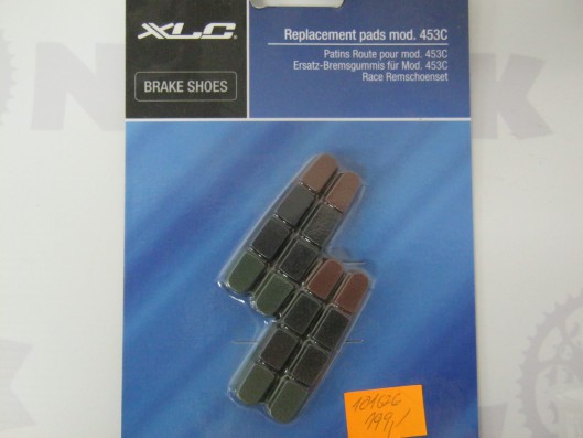 Brzdové gumičky XLC Road náhradní 3-barevné 55mm, 4-dílná sada