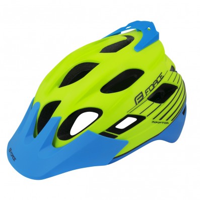 Přilba FORCE RAPTOR MTB fluo-modrá L - XL