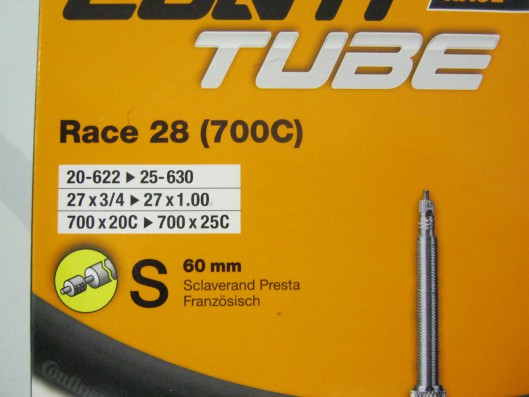 Duše CONTINENTAL RACE - 700x20C-25C FV-60mm balená