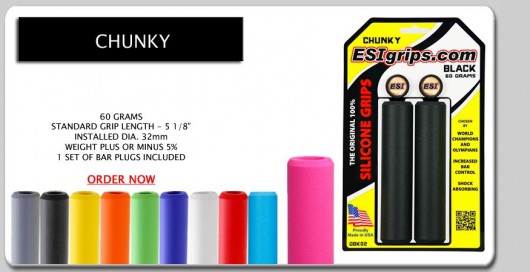 Gripy ESIgrips Chunky, 60g černá