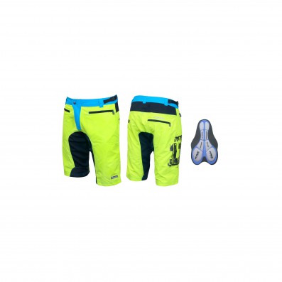 kraťasy FORCE MTB-11 fluo