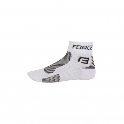Ponožky FORCE 1, bílo-černé L - XL