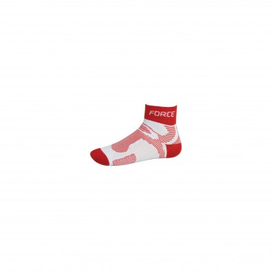 Ponožky FORCE 2, bílo-červené L - XL