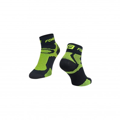 Ponožky FORCE 2, černé-fluo L - XL