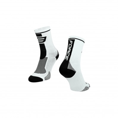 Ponožky FORCE LONG, bílo-černé S - M