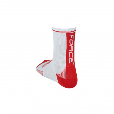 Ponožky FORCE LONG, bílo-červené S - M