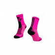 Ponožky FORCE LONG, růžovo-černé L - XL