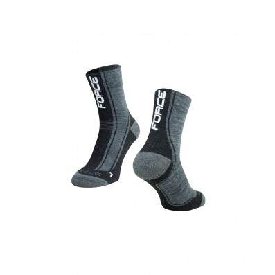 Ponožky FORCE FREEZE, šedo-černo-bílé L-XL