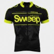 SWEEP Cyklistický dres CLASIC CYKLO-D031A černo žlutý fluo