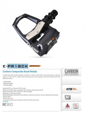 EXUSTAR PR18CK Pedály Road black