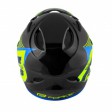Přilba FORCE TIGER downhill, černofluo-modrá L - XL