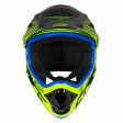 Přilba FORCE TIGER downhill, černofluo-modrá L - XL
