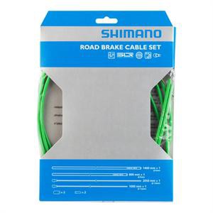 SHIMANO silniční brzdový set 800/1400 mm + 1000/2050 mm green