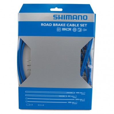 SHIMANO silniční brzdový set 800/1400 mm + 1000/2050 mm modrý