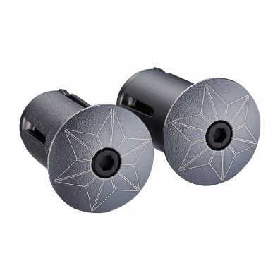 Zátky do řidítek SUPACAZ Star Plugz, GunMetal