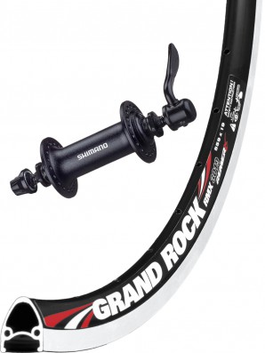 Kolo přední 28" GRock černý ráfek 36děr náboj Shimano HBT3000