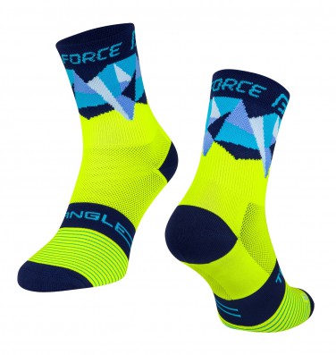 Ponožky FORCE TRIANGLE, fluo-modré S-M