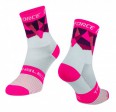 Ponožky FORCE TRIANGLE, bílo-růžové L-XL