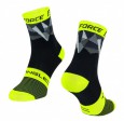 Ponožky FORCE TRIANGLE, černo-fluo-šedé S-M