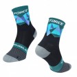 Ponožky FORCE TRIANGLE, černo-tyrkysové L-XL