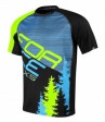 Cyklistický dres FORCE MTB X5, modro-fluo