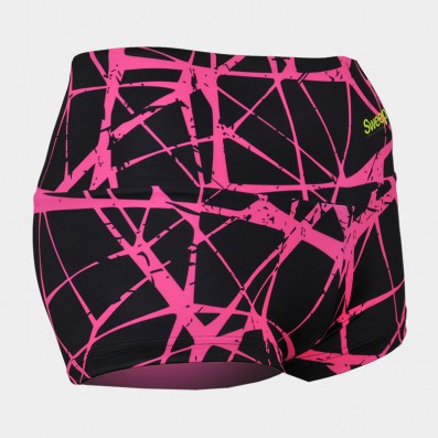 Legíny ultra krátké SWEEP SWPT055r černo/růžové fluo