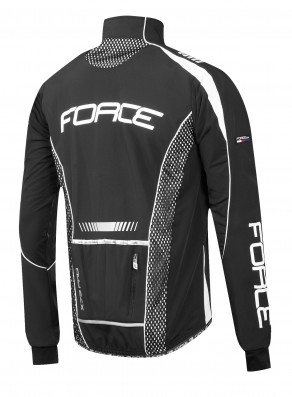 Cyklistická bunda FORCE X72 PRO softshell pánská, černo-bílá