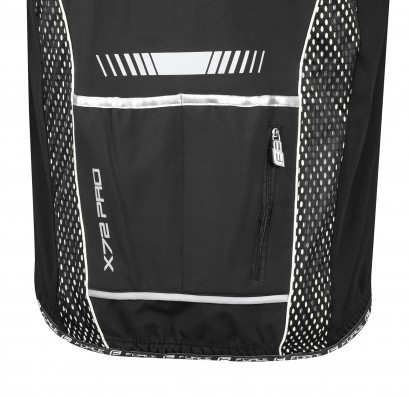 Cyklistická bunda FORCE X72 PRO softshell pánská, černo-bílá