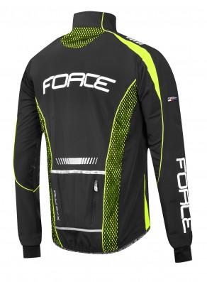 Cyklistická bunda FORCE X72 PRO softshell pánská, černo-fluo