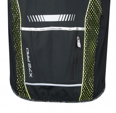 Cyklistická bunda FORCE X72 PRO softshell pánská, černo-fluo