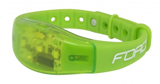 Náramek reflexní FORCE SHINE 3 LED, fluo