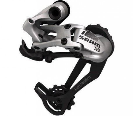 Přehazovačka SRAM X-5 9ti rychlostní, střední hliníkové vodítko, Silver