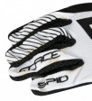 Cyklistické rukavice FORCE MTB SPID bez zapínání, bílé, 2.jak