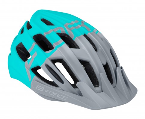 Cyklistická přilba FORCE CORELLA, šedo-tyrkysová L-XL