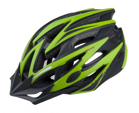 Cyklistická přilba PRO-T Plus Tarifa In mold, černo-zelená matná