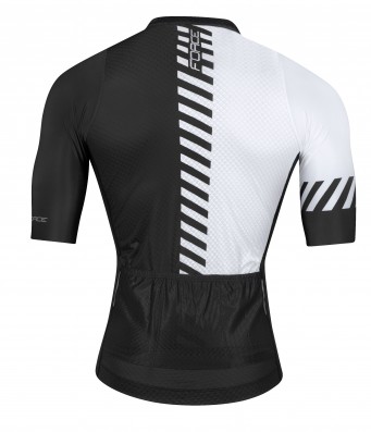 Cyklistický dres FORCE FASHION, krátký rukáv,černo-bílý