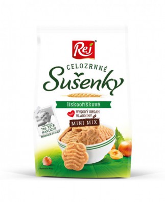 SUŠENKY REJ CELOZRNNÝ MIX LÍSKOOŘÍŠKOVÉ 190G