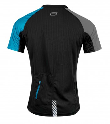 Cyklistický dres FORCE MTB ATTACK, modro-černý