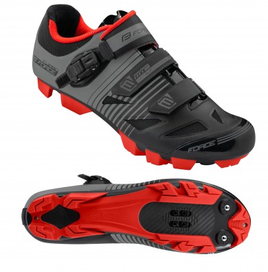 Tretry FORCE MTB TURBO, černo-šedé