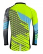 Cyklistický dres FORCE DOWNHILL,dlouhý rukáv,fluo-modro-šedý