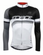 Cyklistický dres FORCE LUX dlouhý rukáv černo-bílý