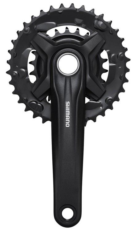 Pédalier SHIMANO Altus 9 Vitesses 36/22 +3mm - Pour VTT Mixte Adulte, Manivelles 175 Mm, Noir