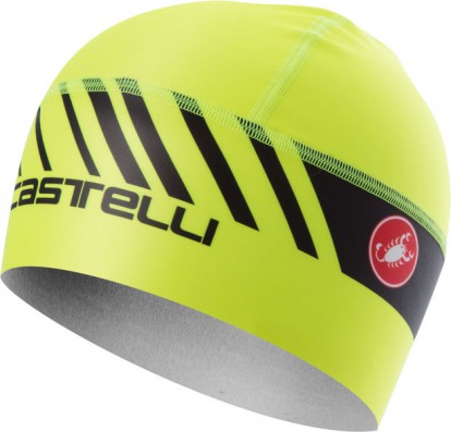 CASTELLI - čepice Arrivo 3 Thermo Skully, yellow fluo