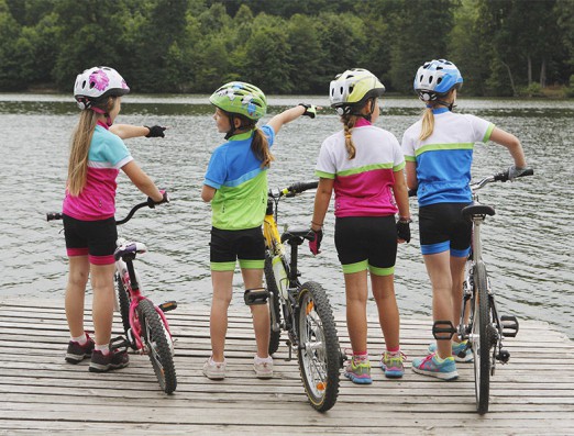 ETAPE - dětské kalhoty JUNIOR s vložkou, černá/modrá