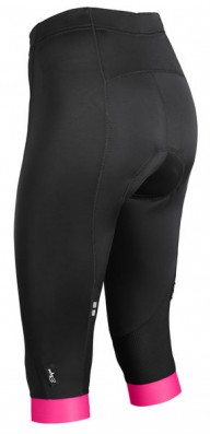 ETAPE -  dámské kalhoty NATTY 3/4 s vložkou, černá/růžová