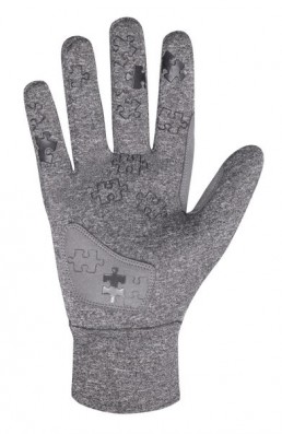 ETAPE- dětské rukavice PUZZLE WS, šedá melír/růžová