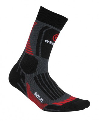 ETAPE- ponožky CROSS, černá/červená