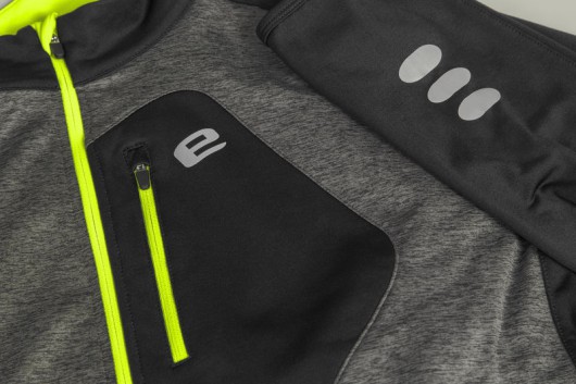 ETAPE - pánský dres STONE, antracit melír/žlutá fluo