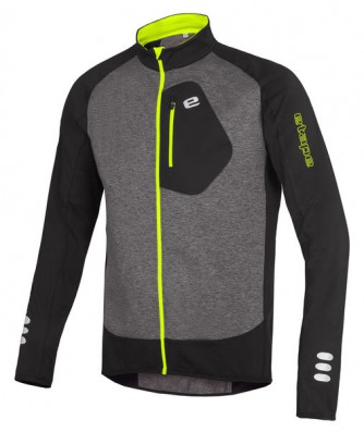 ETAPE - pánský dres STONE, antracit melír/žlutá fluo